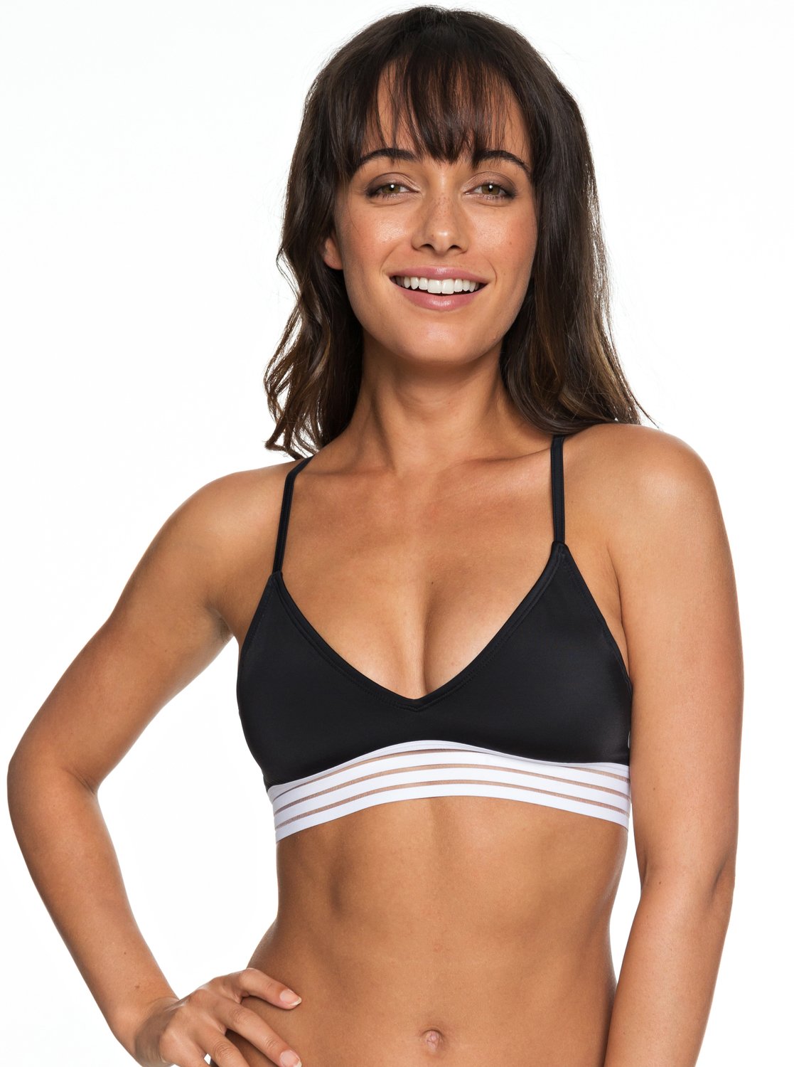 ROXY Fitness Athletic Tri Bikini Top
